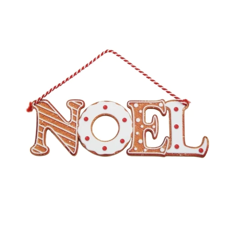 Enfeite p/ Pendurar "Noel" - Gingerbread