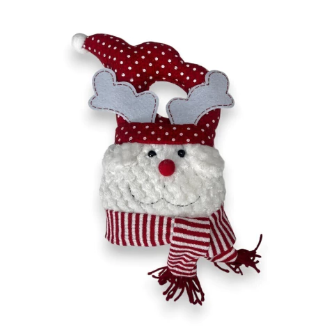 Rena Pelúcia Vermelho/Branco 35cm