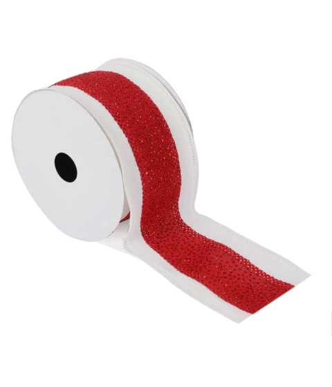 Fita Vermelha/Branco 6,3cm x 9,14m