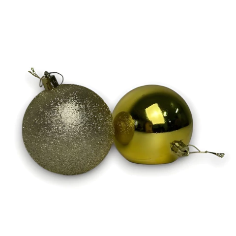 Tubo De Bolas Dourado C/ 12 6cm