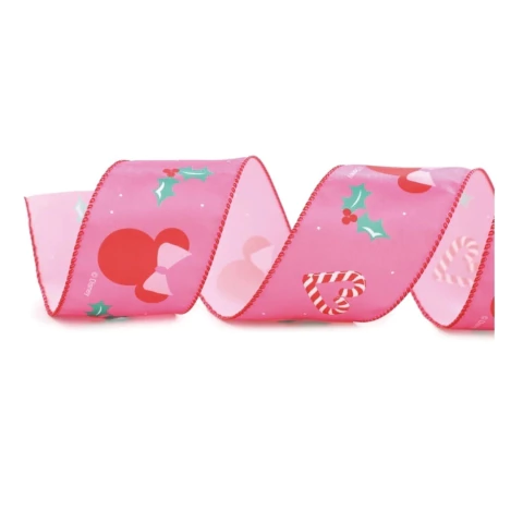 Fita De Cetim Rosa - Minnie 9,14m x 6,3cm