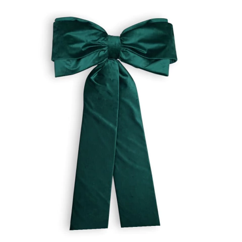 Laço Verde de Veludo p/ Árvore 130x55cm