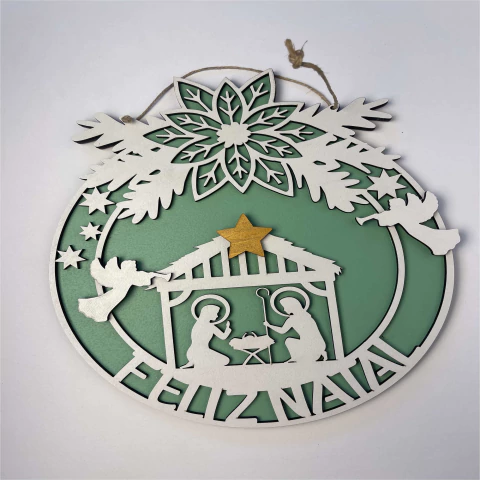 Placa Verde Clara Sagrada Família 26cm