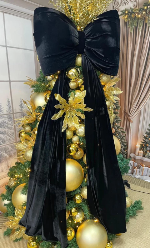 Laço Clássico Veludo Preto 190x65cm