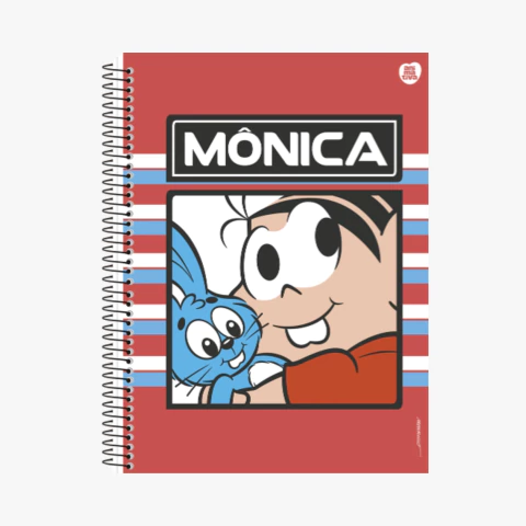 Caderno Universitário Turma da Mônica 1 Matéria Capa Dura 80 Fls