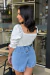 Blusa em lastex manga bufante Laís - comprar online