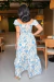 Vestido longo em crepe lastex com alças borboletas Laís - comprar online