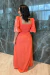 Vestido mídi mangas bufantes bordadas Laís - comprar online