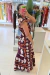 Vestido longo em crepe com lastex no busto Nubia - comprar online