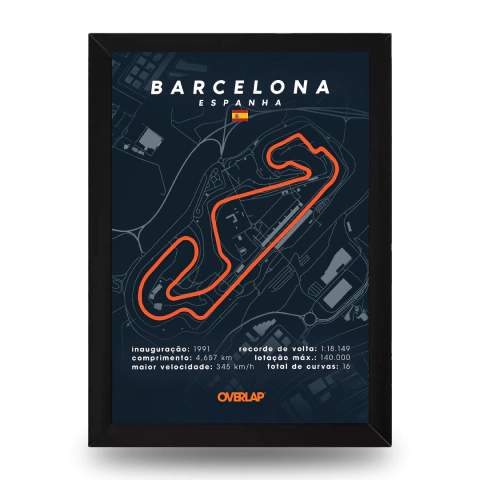 Quadro LapLine GP da Espanha 3D - comprar online