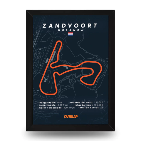 Quadro LapLine GP da Holanda 3D - comprar online