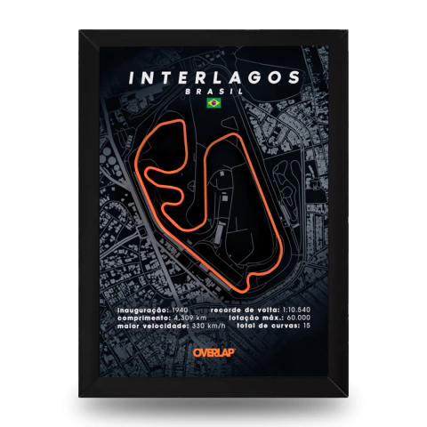 Quadro LapLine GP de Interlagos 3D - comprar online