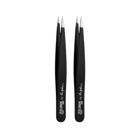 Kit 2 Pinças PS03 Ponta Fina Diamantada Profissional