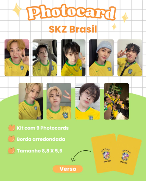 Kit photocard Straykids camisa Brasil