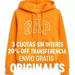 Hoodie Zip up GAP 100% Original - Naranja - ⭐⭐⭐⭐⭐ (65) en internet