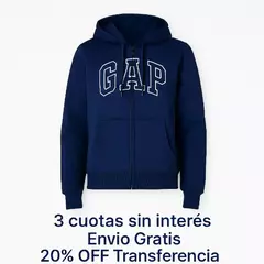 Hoodie Zip up GAP 100% Original - Azul - ⭐⭐⭐⭐⭐ (65) en internet