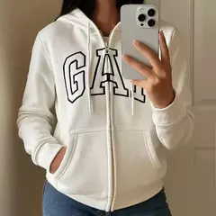 Hoodie Zip up GAP 100% Original - Blanco - ⭐⭐⭐⭐⭐ (65) - ¡Hola Zapas!