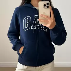 Hoodie Zip up GAP 100% Original - Azul - ⭐⭐⭐⭐⭐ (65) - ¡Hola Zapas!