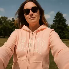 Hoodie Zip up GAP 100% Original - Rosa - ⭐⭐⭐⭐⭐ (65) - tienda online