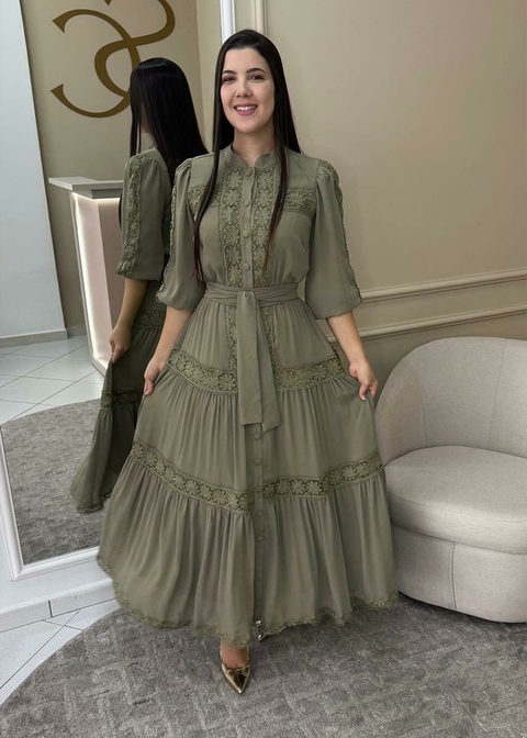 Vestido Fabiana - Verde Oliva
