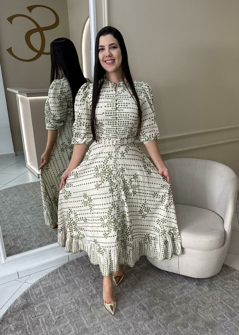 Vestido Silvana - Verde Oliva - comprar online