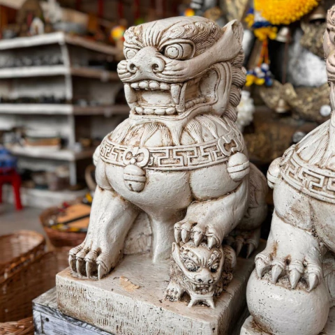 Set x2 perros Fu 55cm