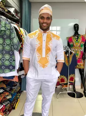 Conjunto Camisa gola padre com calça – Pantera Negra/Wakanda