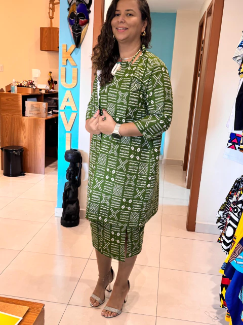 Kit completo saia lápis , cropped e kimono