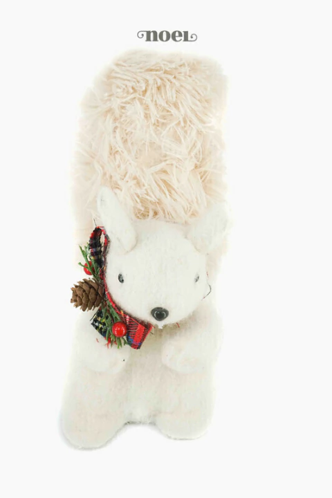 Esquilo Natal em pé pelúcia nude - 20cm