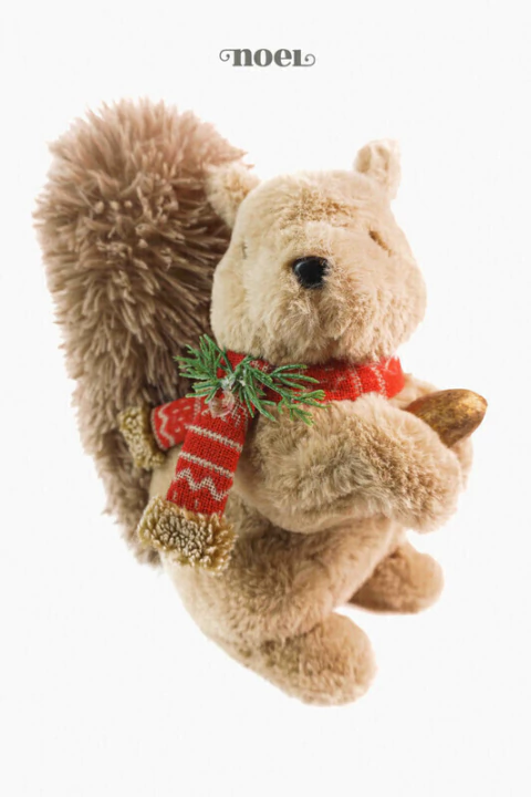 Esquilo Natal pelúcia nude - 25cm