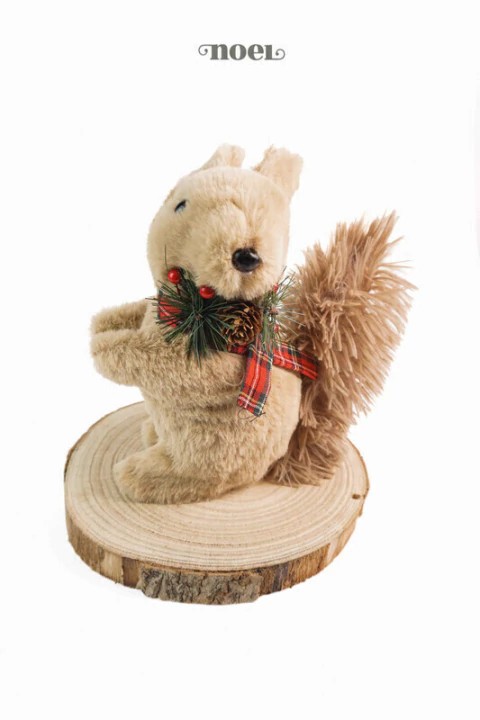 Esquilo Natal pelúcia nude - 22cm