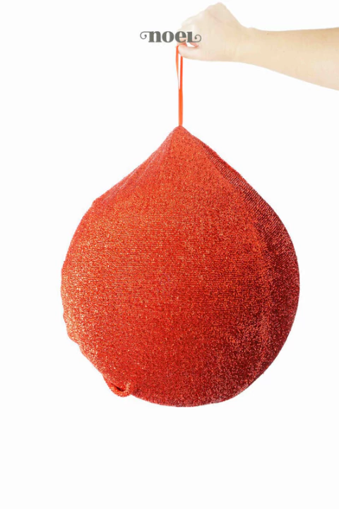 Bola Decorada Natal inflável Vermelho - 50cm