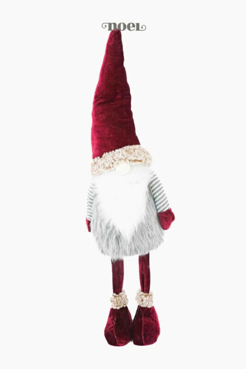 Papai Noel escandinavo Bordô/cinza - 60cm