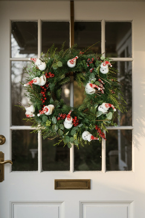 Guirlanda Decorada c/ Passáros Branco/Verde- 66cm - comprar online