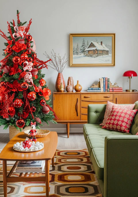 Kit Árvore Faça Você Mesmo Minnie/Disney Vermelho/Branco - 1,50m a 1,80m - comprar online