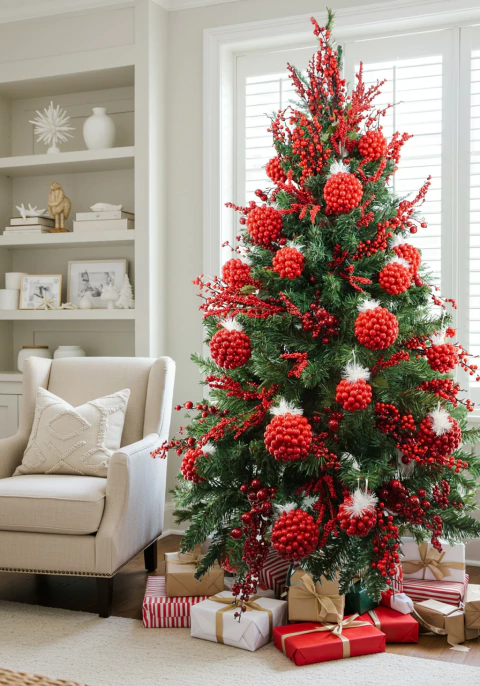 Kit Árvore Faça Você Mesmo Berries Vermelho - 1,50m a 1,80m - comprar online