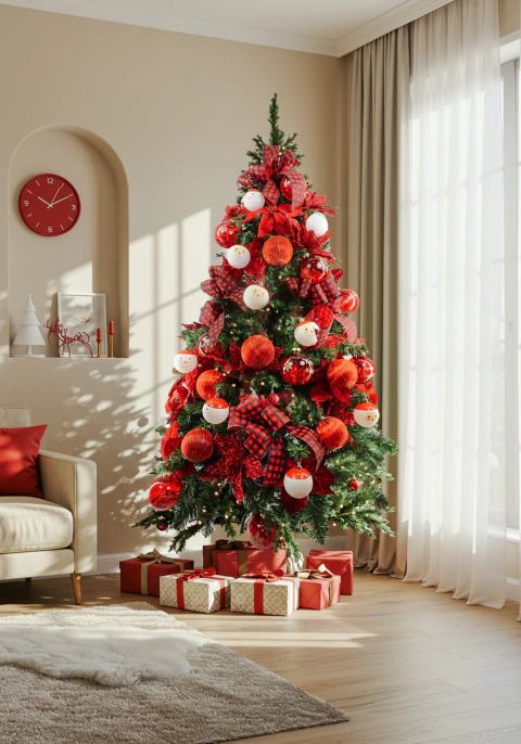 Kit Árvore Faça Você Mesmo Clássica Vermelha - 1,50m a 1,80m - comprar online