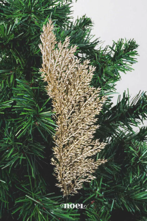 Galho natalino c/ glitter champanhe - 52cm c/1 - comprar online