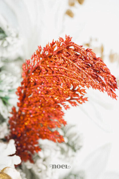 Galho natalino c/ glitter vermelho - 45cm c/1 - comprar online