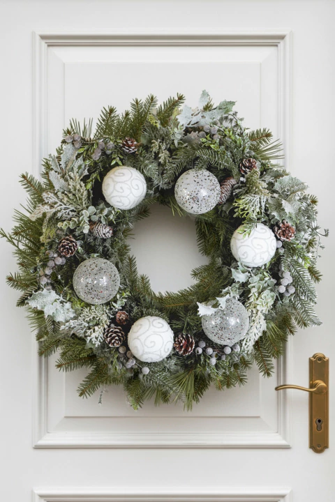 Kit Para Guirlanda Faça Você Mesmo Neve Natal Branco/Verde - comprar online