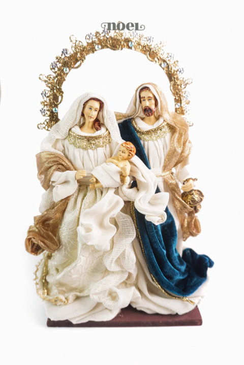 Sagrada família nude/azul - 30cm