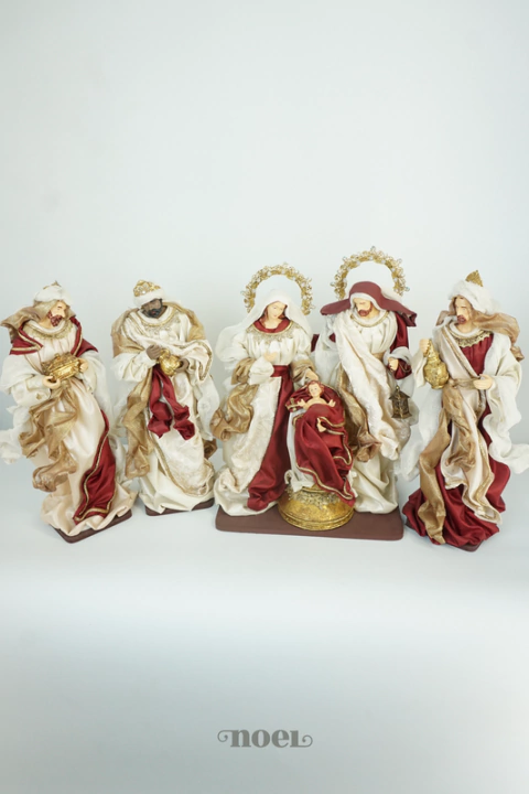 Sagrada Familia Nude/Bordô - 42cm c/4 pçs