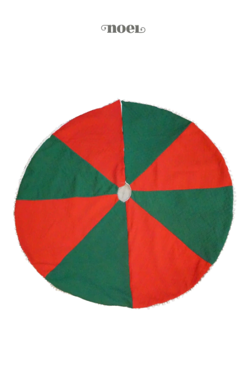 Saia Natalina p/ Árvore Texturizada Verde/Vermelho - 120cm - comprar online