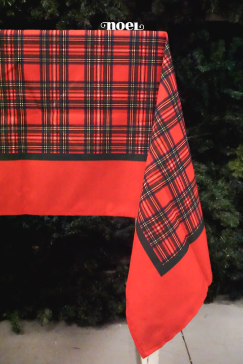 Toalha de Mesa Natal Xadrez Vermelho/Verde Retangular - 270cmx150 - comprar online