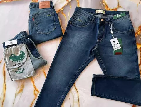 CALÇA JEANS MARCA MASCULINO 98% ALGODÃO 2% ELASTANO SLIM FIT - comprar online