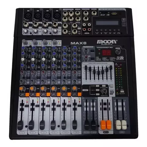 Consola Potenciada Moon Max 8 Canales 700watts Estereo 99 Fx - comprar online