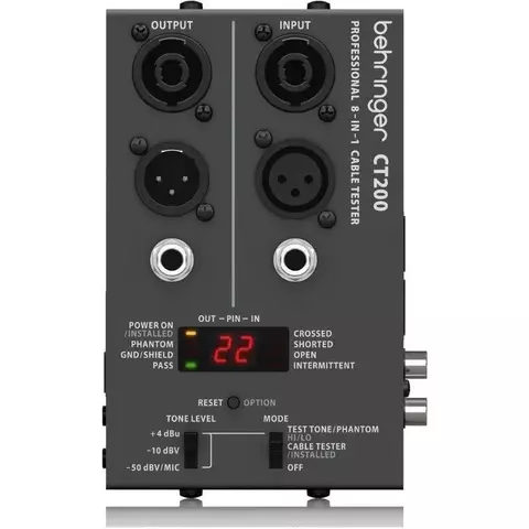 Behringer Ct200 - Testeador De Cables Sonido