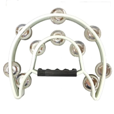 PANDERETA 1/2LUNA 20SONAJAS BLANCA KNIGHT JB917WH - comprar online