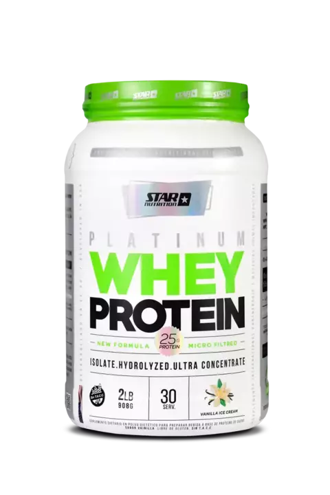 Platinum Whey Protein Star Nutrition 2 Lb Sabor Vanilla Ice Cream En Pote - comprar online