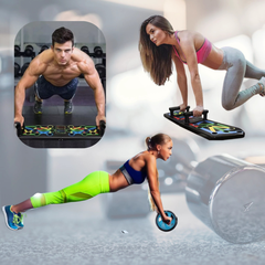 TABLA DE FLEXIONES PLEGABLE + RUEDA ABDOMINAL DE REGALO! - comprar online